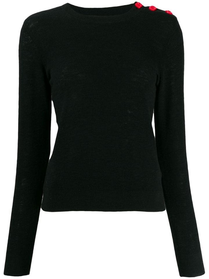 Bellerose Shoulder-button Slim Sweater - Black