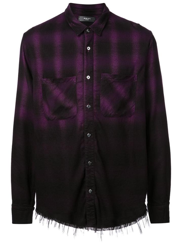 Amiri Faded Plaid Shirt - Purple