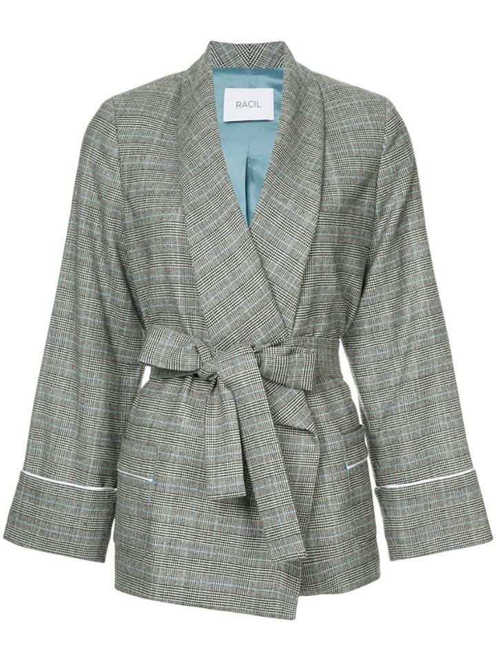 Racil Prince Of Wales Print Jacket - Grey