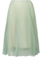 Prada Pleated Skirt - Green