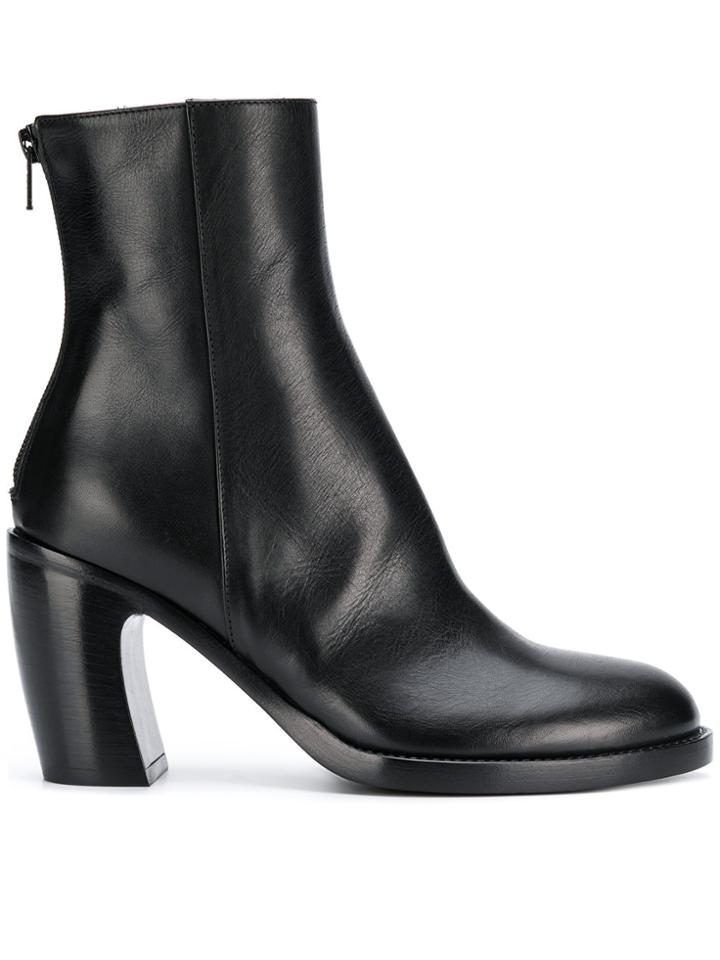 Ann Demeulemeester Leather Ankle Boots - Black