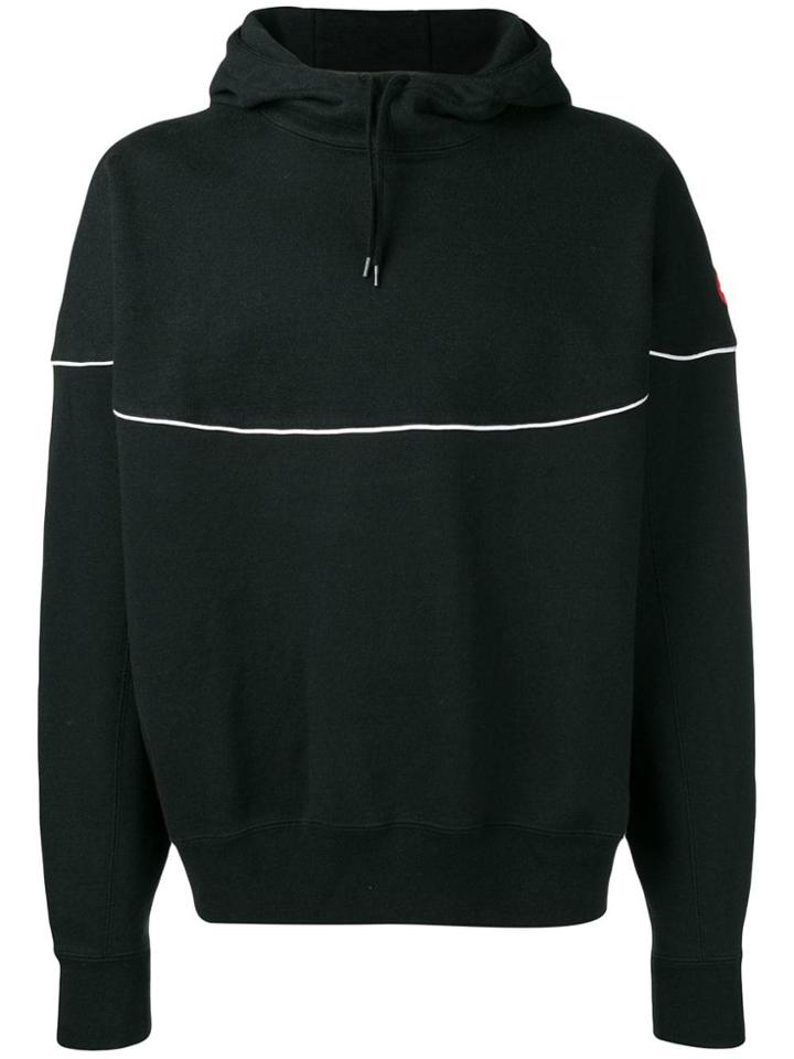 C.e Stripe Long-sleeve Hoodie - Black
