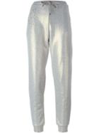 Twin-set Embellished Track Pants, Women's, Size: Xxs, Grey, Cotton