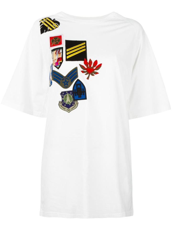 Mr & Mrs Italy Oversized Patched T-shirt - White
