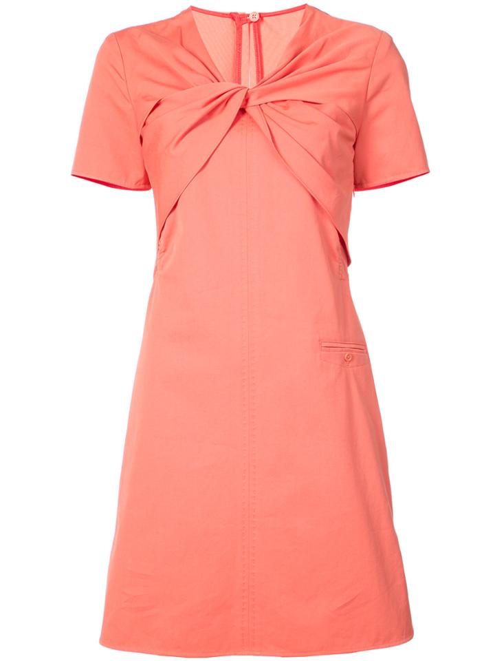 Carven Twist Neck Dress - Yellow & Orange