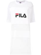 Fila Logo Mesh Panel Dress - White