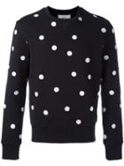 Ami Alexandre Mattiussi - Dot Embroidered Sweatshirt - Men - Cotton - M, Black, Cotton