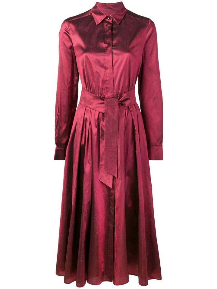 Max Mara Flared Long-sleeved Dress - Purple