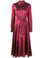 Max Mara Flared Long-sleeved Dress - Purple