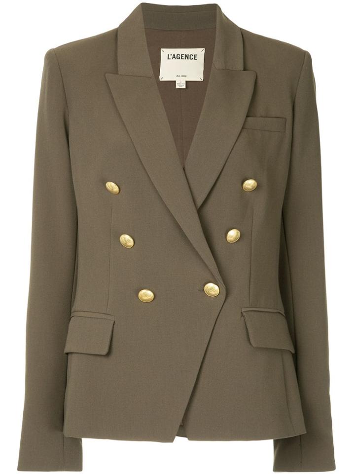 L'agence Kenzie Double-breasted Blazer - Brown