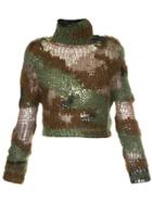 Comme Des Garçons Vintage Camouflage-patterned Turtleneck Sweater -