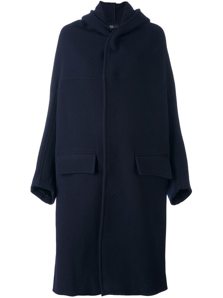 Y's Flap Pocket Hooded Coat