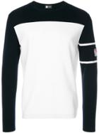 Z Zegna Bicolour Jumper - White