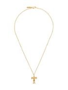 Chloé Letter T Pendant Necklace - Gold