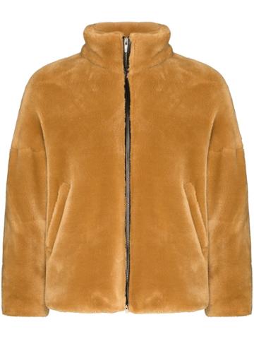 Sulvam Faux Fur Jacket - Brown