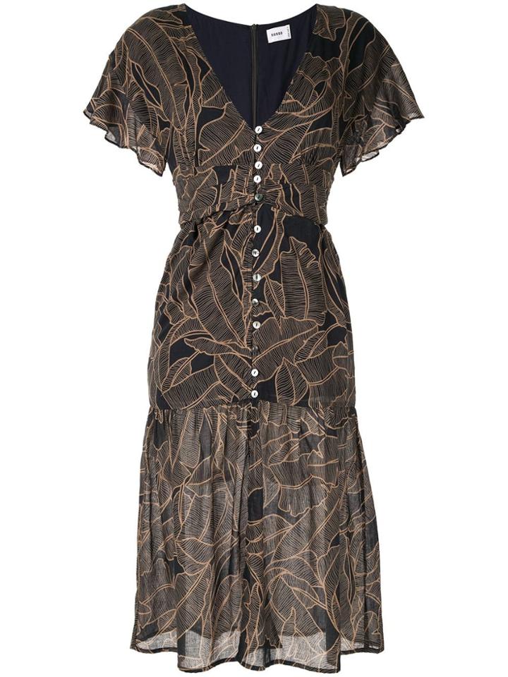 Suboo Flutter Sleeve Dress - Black