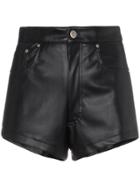 Blindness Faux Leather Shorts - Black