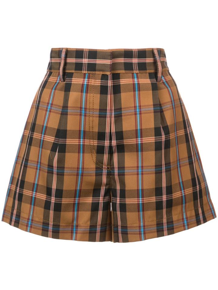 Derek Lam 10 Crosby A-line Short - Yellow & Orange