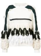 Toga - Tassel Cut Out Sweatshirt - Women - Cotton/nylon - 36, White, Cotton/nylon