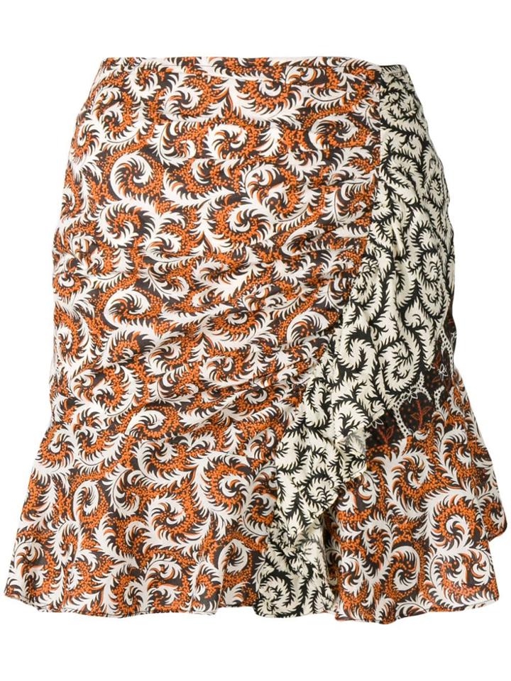 Isabel Marant Étoile Printed Mini Skirt - Orange