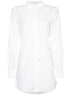 Jonathan Simkhai Pearl Embellished Long Shirt - White