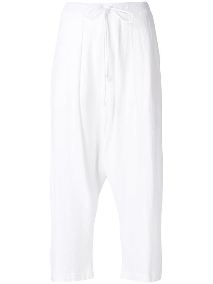 Lost & Found Rooms Cropped Drawstring Trousers - White