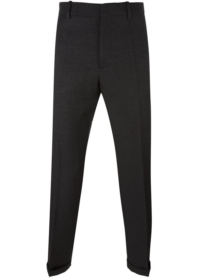 Marni Straight Leg Trousers, Men's, Size: 46, Black, Cotton/polyester