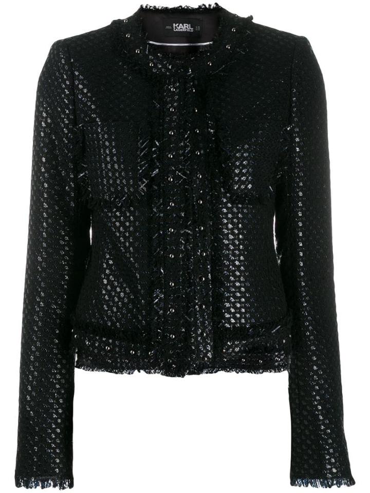 Karl Lagerfeld Karl's Treasure Boucle Jacket - Black