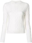 Carven Cable Knit Jumper - White