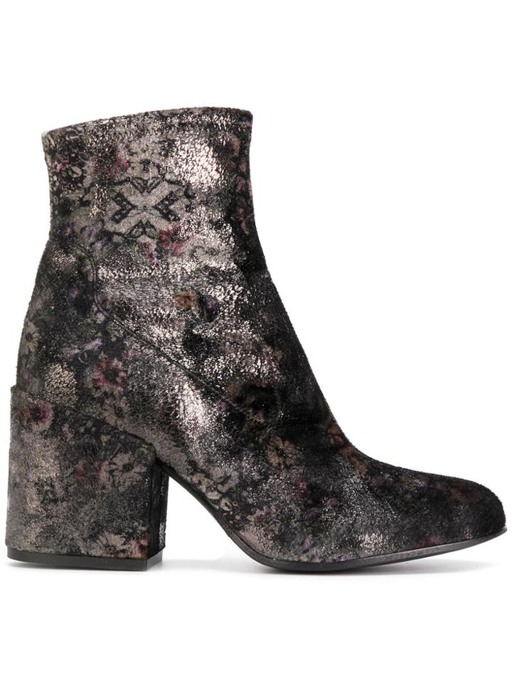 Fausto Zenga Abstract Floral Ankle Boots - Multicolour