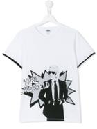 Karl Lagerfeld Kids - Teen Printed T-shirt - Kids - Cotton - 16 Yrs, White