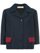 Marni Sheen Single Breasted Blazer - Blue