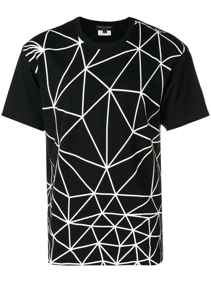 Comme Des Garçons Homme Plus Geometric Print T-shirt - Black