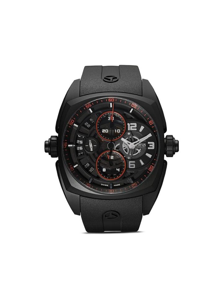 Cyrus Klepcys Chrono Skeleton Dark & Red 46mm - Black & Red
