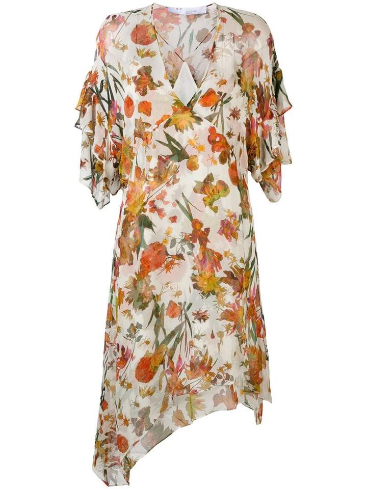 Iro Asymmetric Floral Print Dress - Neutrals