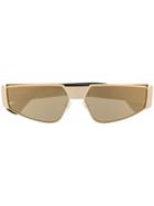 Moschino Eyewear Slim Frame Sunglasses - Gold