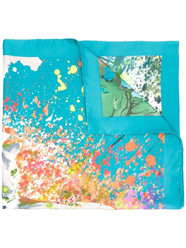 Salvatore Ferragamo Printed Scarf - Blue