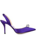 Paul Andrew Jewel Embellished Satin Pumps