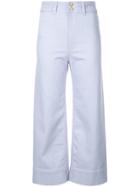 Apiece Apart Cropped Straight-cut Trousers - Blue