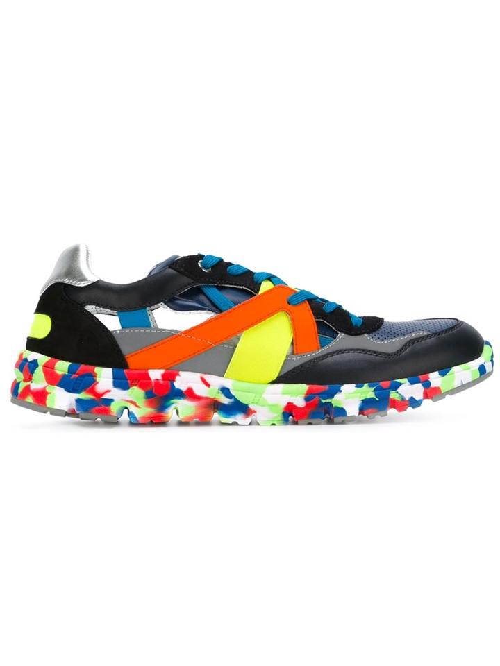 Dolce & Gabbana Panelled Sneakers, Men's, Size: 44, Rubber/leather