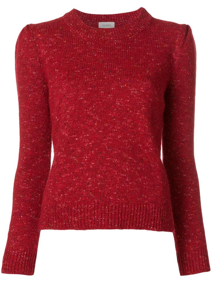 Isa Arfen Speckle Detail Sweater - Red