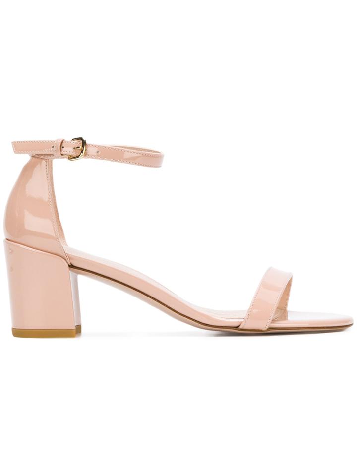 Stuart Weitzman Block Heeled Sandals - Nude & Neutrals