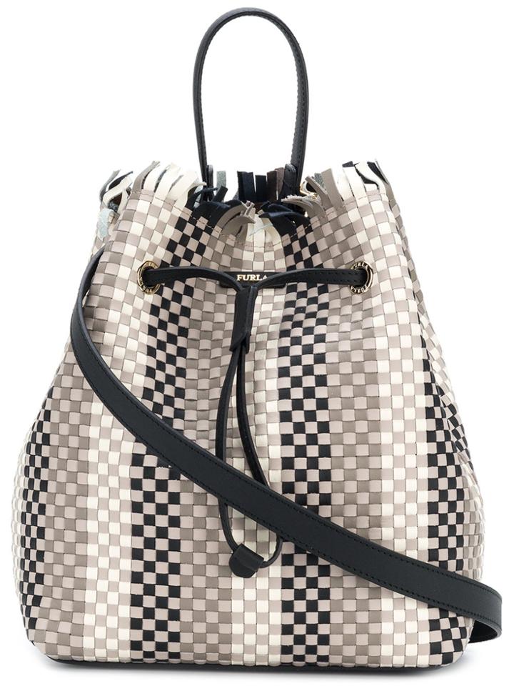 Furla Stacey Small Woven Bucket Ba - Nude & Neutrals