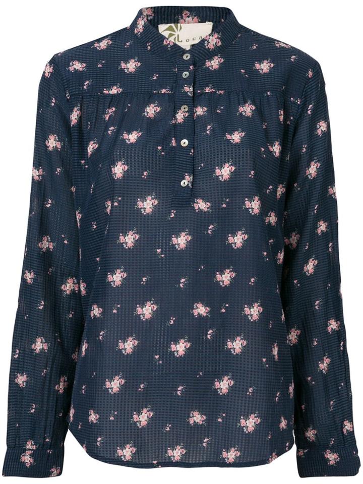Local Floral Print Blouse - Blue