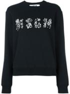 Msgm Appliqué Logo Sweatshirt, Women's, Size: Medium, Black, Cotton