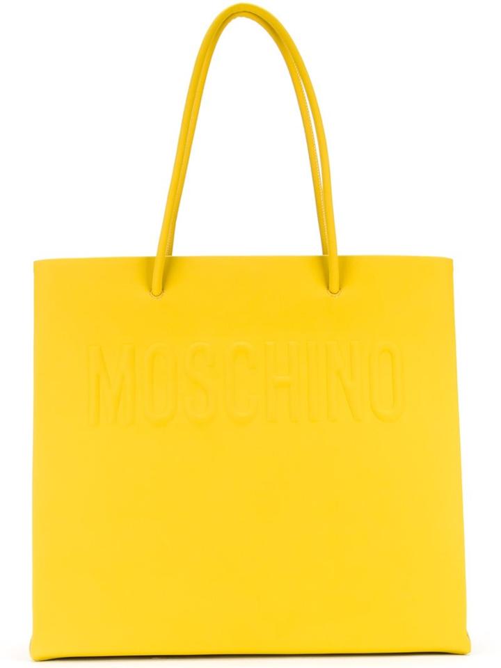Moschino Logo Tote, Women's, Yellow/orange