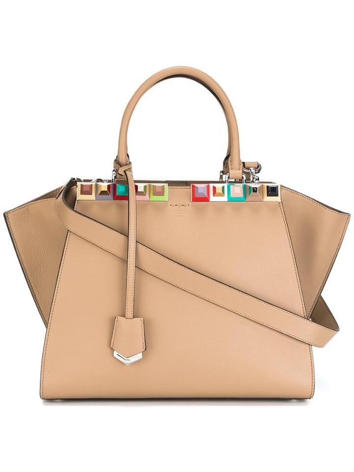 Fendi '3jours' Tote - Nude & Neutrals