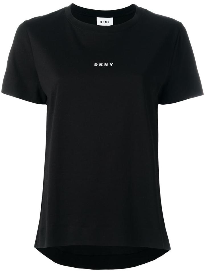 Dkny Logo Print T-shirt, Women's, Size: Xs, Black, Cotton
