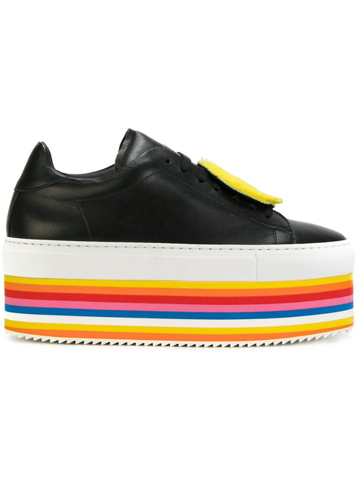 Joshua Sanders Smiley Platform Sneakers - Black