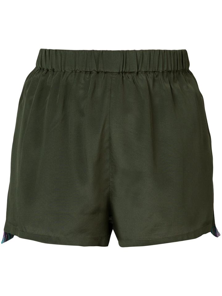 Figue - Cassia Shorts - Women - Silk - L, Green, Silk